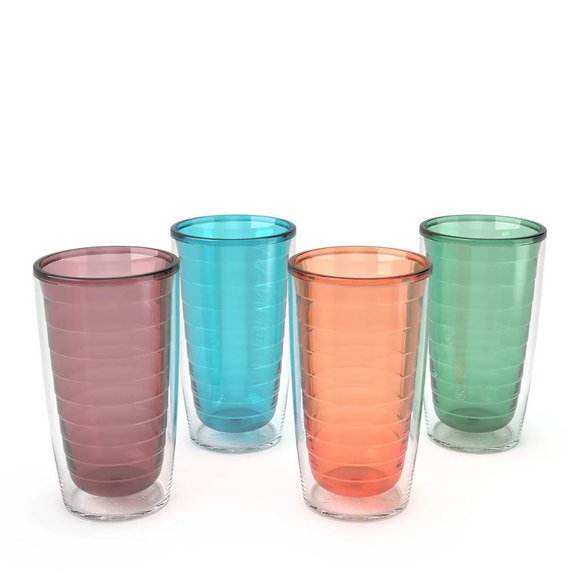 Tervis Clear and Colorful Tabletop Collection 16 oz Tumbler 4 Pack, Assorted - Picture 1 of 5